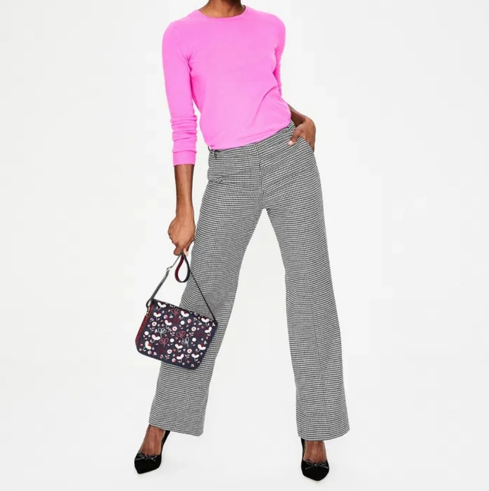 Boden British Tweed Trousers Houndstooth‎ Size 10